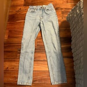 Vintage Jordache‎ High Rise Mom Jeans Light  100% Cotton Classic Tapered (0324)